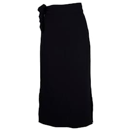 Joseph-Joseph Midi Skirt in Black Triacetate-Black