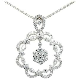 Autre Marque-18Collier pendentif fleur diamant en or k-Autre
