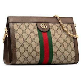 Gucci-Gucci GG Supreme Ophidia Chain Sac à bandoulière en toile Sac à bandoulière 503877 In excellent condition-Autre