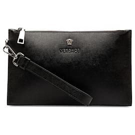 Versace-Leather Medusa Clutch Bag-Other