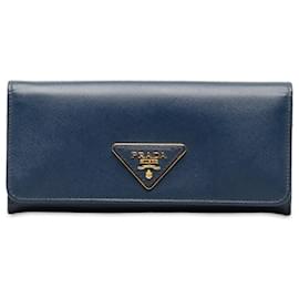 Prada-Prada Saffiano Leather Continental Wallet Leather Long Wallet 1M1132 in Excellent condition-Other