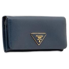 Prada-Prada Saffiano Leather Continental Wallet Leather Long Wallet 1M1132 in Excellent condition-Other