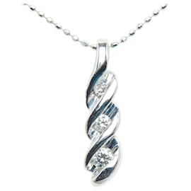 Autre Marque-18k Gold Diamond Pendant Necklace-Other