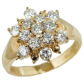 Autre Marque-18k Gold Diamond Cluster Ring-Other