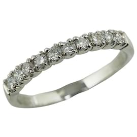 Autre Marque-Platinum Diamond Half Eternity Ring-Other