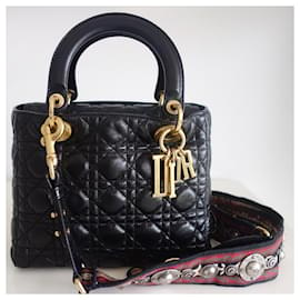 Christian Dior-Black Lady Dior bag-Black