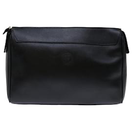 Givenchy-GIVENCHY Clutch Bag Couro Preto Auth bs12942-Preto
