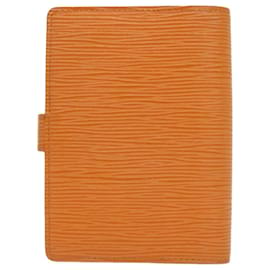 Louis Vuitton-LOUIS VUITTON Epi Agenda PM Tagesplaner-Hülle Orange Mandarin R2005H Auth 69177-Andere,Orange