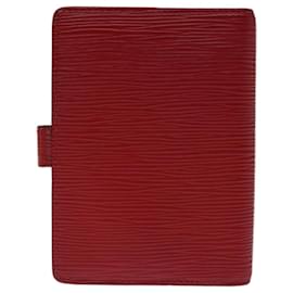 Louis Vuitton-LOUIS VUITTON Epi Agenda PM Tagesplaner Cover Rot R.20057 LV Auth 69162-Rot