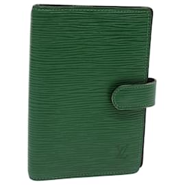 Louis Vuitton-LOUIS VUITTON Epi Agenda PM Day Planner Capa Verde R20054 Autenticação de LV 69171-Verde