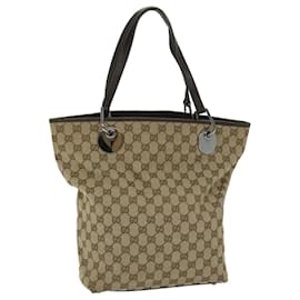 Gucci-GUCCI GG Canvas Shoulder Bag Beige 120836 auth 69198-Beige
