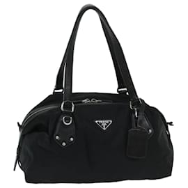 Prada-PRADA Shoulder Bag Nylon Black Auth 68824-Black