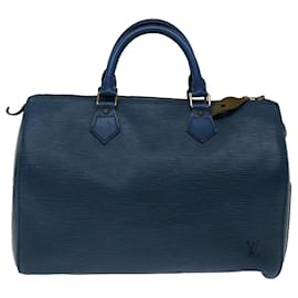 Louis Vuitton-Louis Vuitton Epi Speedy 30 Bolsa de Mão Azul Toledo M43005 LV Auth ai780-Outro