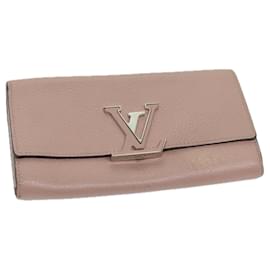 Louis Vuitton-LOUIS VUITTON Capusine Lange Geldbörse Leder Pink M61250 LV Auth bs12930-Pink
