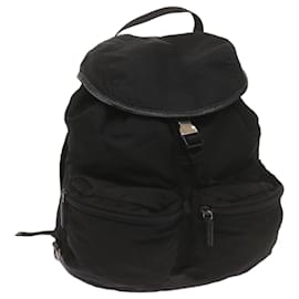 Prada-PRADA Backpack Nylon Black Auth yk11052-Black