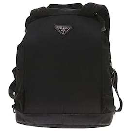 Prada-PRADA Backpack Nylon Black Auth yk11052-Black