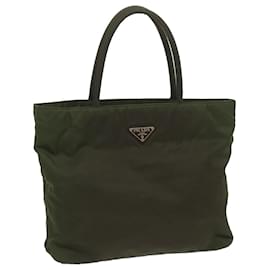 Prada-Prada Tote Bag Nylon Khaki Auth 68625-Caqui