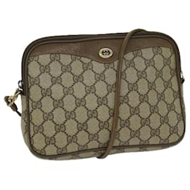 Gucci-GUCCI GG Supreme Shoulder Bag PVC Beige 119 02 068 Auth ar11519-Beige