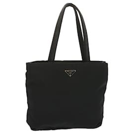 Prada-PRADA Tote Bag Nylon Black Auth bs11178-Black