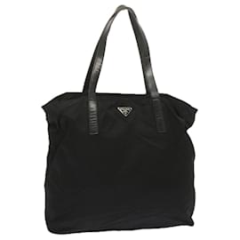 Prada-PRADA Hand Bag Nylon Black Auth bs11222-Black