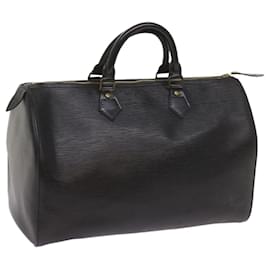 Louis Vuitton-Louis Vuitton Epi Speedy 35 Hand Bag Black M42992 LV Auth 67956-Black