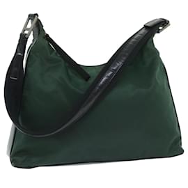 Prada-PRADA Shoulder Bag Nylon Green Auth bs12873-Green