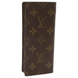 Louis Vuitton-Estojo para óculos LOUIS VUITTON Monogram Etui Lunette Simples M62962 LV Auth th4662-Monograma