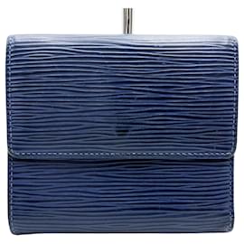 Louis Vuitton-Cartera plegable Louis Vuitton Porte carte credit-Azul