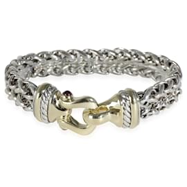 David Yurman-Bracciale David Yurman con fibbia in granato 14K oro giallo/argento sterling-Altro