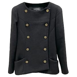 Chanel-Giacca blazer in lana nera CHANEL 19A-Nero