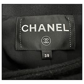 Chanel-CHANEL 19A Black Wool Jacket Blazer-Black