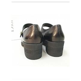 Dior-Zapato de tacón de cuero brillante negro D-Doll de Christian Dior.-Negro
