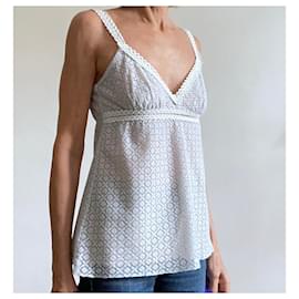 Chanel-Tops-Blanco,Azul