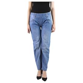 Brunello Cucinelli-Calça jeans plissada azul - tamanho EUA 4-Azul