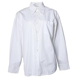 Balenciaga-balenciaga, chemise blanche oversizee-Blanc