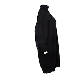 Autre Marque-Maison Margiela, robe oversize en laine noire-Noir