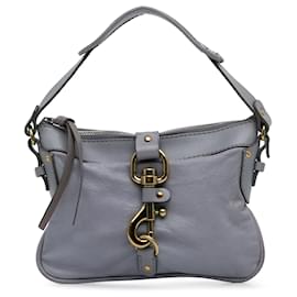 Chloé-Chloé Gray Leather Shoulder Bag-Grey