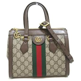 Gucci-Gucci GG Supreme Ophidia Top Handle Bag  Leather Crossbody Bag 548000 in Excellent condition-Other