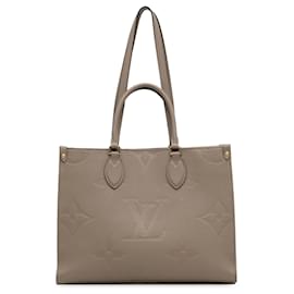 Louis Vuitton-Louis Vuitton Monogramme Marron Empreinte OnTheGo MM-Marron,Beige