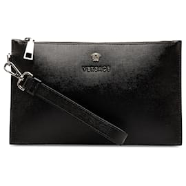Versace-Versace bolso de mano negro con Medusa-Negro