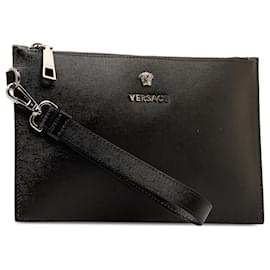 Versace-Versace Black Medusa Clutch-Black