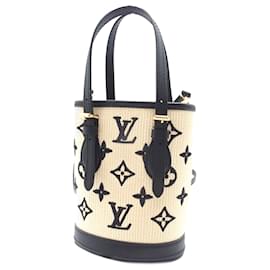 Louis Vuitton-Bolso nano de algodón con monograma marrón de Louis Vuitton-Castaño,Otro
