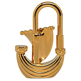 Hermès-Hermes Gold L'Air De Paris Velero Cadena Lock Charm-Dorado