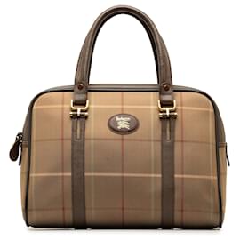 Burberry-Burberry Brown Vintage Check Handbag-Brown