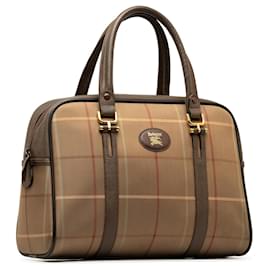 Burberry-Burberry Brown Vintage Check Handbag-Brown