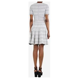 Alaïa-White short-sleeved patterned knit dress - size UK 10-Other