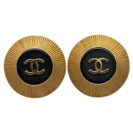 Chanel-Boucles d'oreilles à clips CC Sunburst-Autre