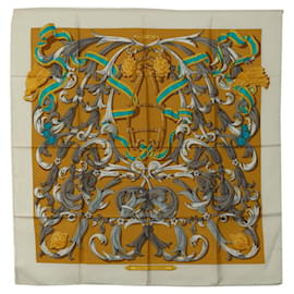 Hermès-Hermes Carré Le Mors a la Conetable Silk Scarf Cotton Scarf in Good condition-Other