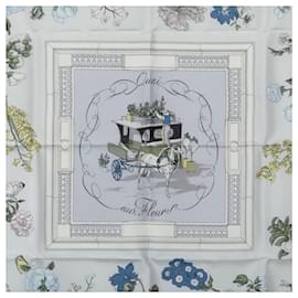 Hermès-Hermes Carré Quai aux Fleurs Silk Scarf Cotton Scarf in Excellent condition-Other