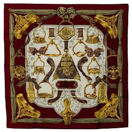 Hermès-Hermes Carré Etriers Silk Scarf Cotton Scarf in Excellent condition-Other